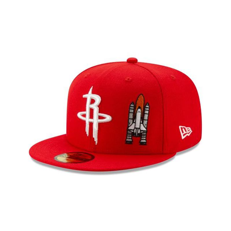 NBA Houston Rockets Team Describe 59Fifty Fitted (IZD2160) - Red New Era Caps